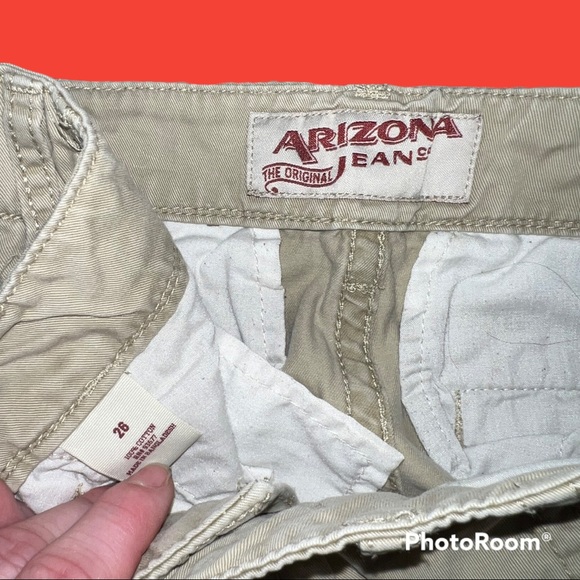 Arizona Jeans Cargo Khaki Shorts Men’s Size 26 - Picture 3 of 3